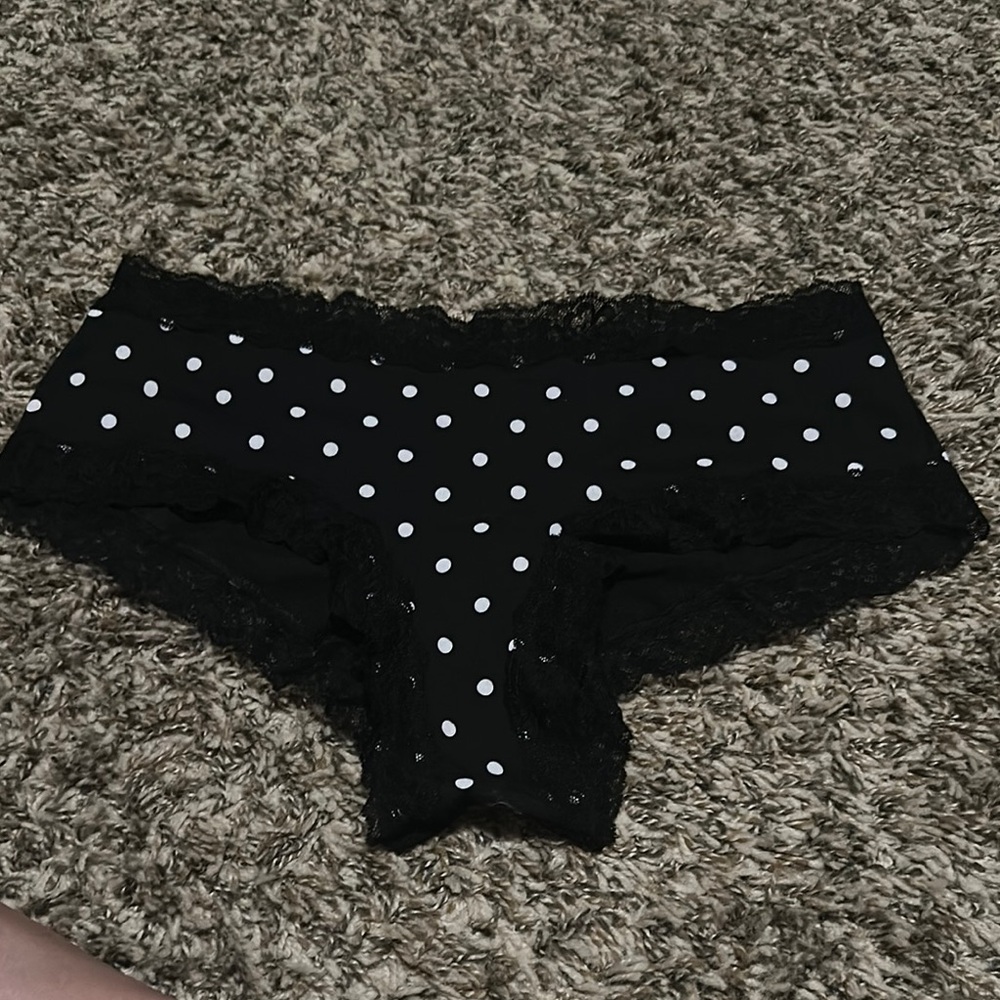 Victoria's Secret Black Lace Trim Panties